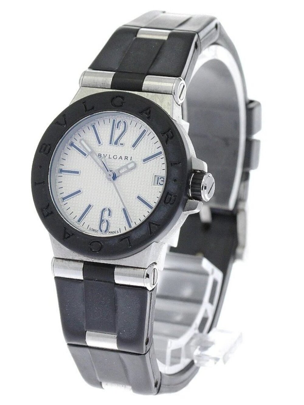 BVLGARI Diagono DG29SV Date Silver Dial Quartz Ladies Watch_812430